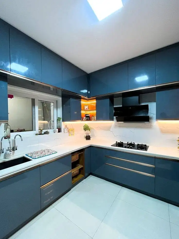 l Shape kitchen renovation noida
